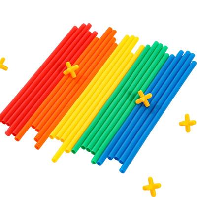 拼接吸管搭建游戏房子益智玩具