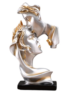 一吻情深人物模型手指玫瑰摆件