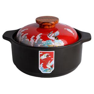 国潮砂锅炖锅家用燃气电磁炉专用通用耐高温陶瓷炖汤小沙锅煲汤锅