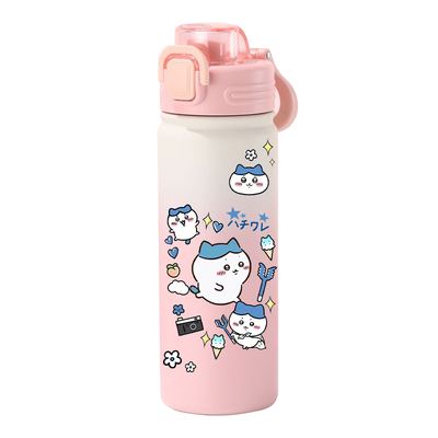 吉伊卡哇保温杯小八乌萨奇学生上学专用高颜值大容量女孩双饮水杯