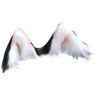 手作兽耳头饰发夹猫耳朵发卡发饰LOLITA手工毛绒边夹少女可爱日系