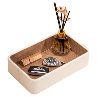 轻奢高级感入户玄关钥匙收纳盒家用客厅茶几置物架桌面杂物整理盒