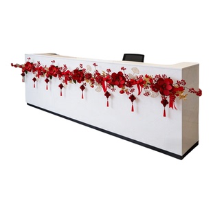 公司前台新年装饰品氛围布置藤条过马年挂件酒店春节美陈拍照道具