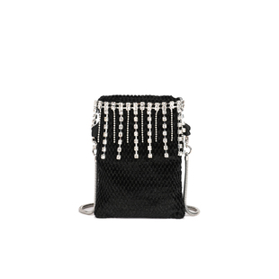 YesMyLord黑丝绒迷你流苏手机包水钻口红卡包挎包原创小众设计ins