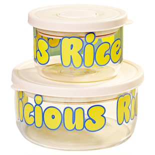 超轻高硼硅玻璃饭盒微波炉加热专用上班族2025新款圆形便当保鲜盒