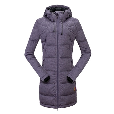 诺思山90%白鸭绒轻便长款羽绒服