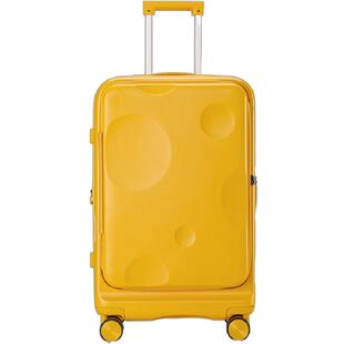 卡拉羊大深舱前开门扩容拉杆箱pc行李箱20吋登机可登机旅行箱