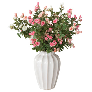 南十字星 轻奢仿真花蔷薇玫瑰花干花摆件餐桌花假花插花客厅摆设