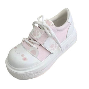 圆滚滚宅系可爱软萌波特学院单鞋女2025春秋原创lolita学生帆布鞋