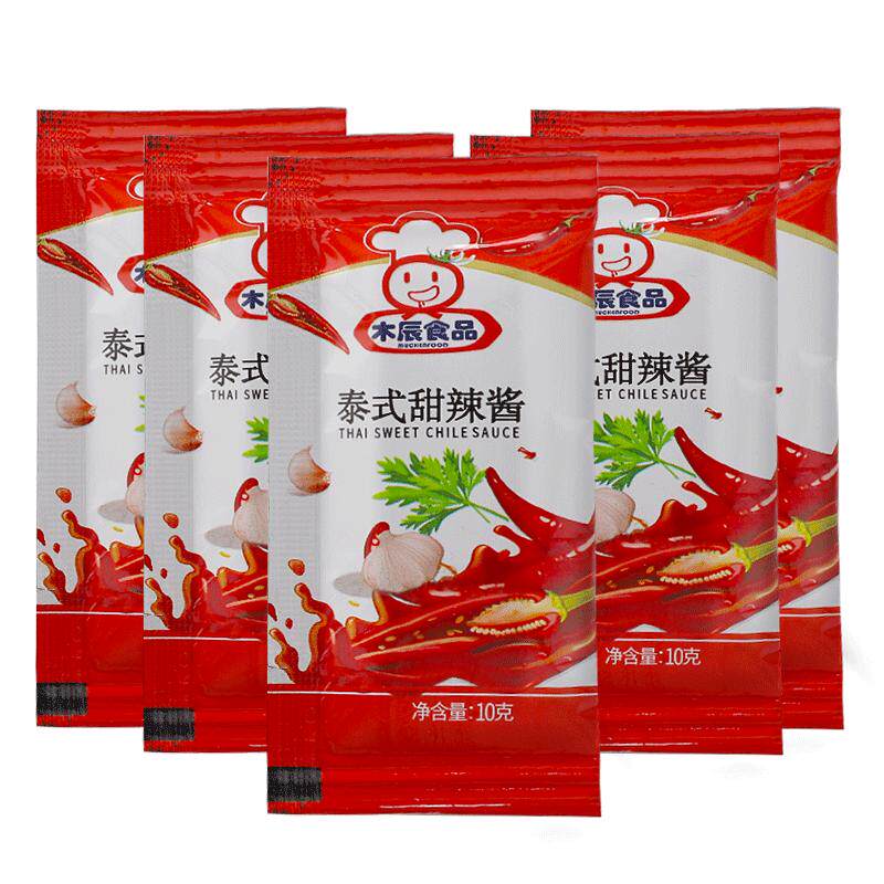 木辰泰式甜辣酱50袋小包装商用0脂肪辣椒酱食品蘸料家用拌面炸鸡