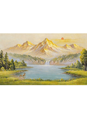 大芬村手绘聚宝盆山水油画