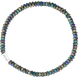 路塔斯曼小小系列算盘珠细弹力木纹石手链张峻豪天然男女士不掉色