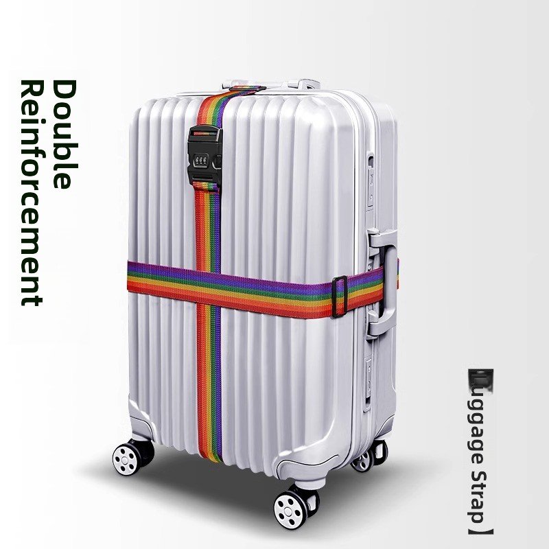 行李箱绑带托运加固十字捆绑便携束紧密码锁拉杆旅行皮箱打包带