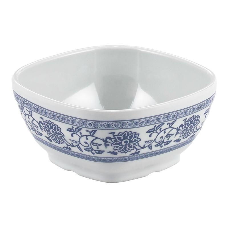 密胺四方碗塑料青花瓷小碗汤碗米饭碗商用快餐小碗菜碗火锅调料碗