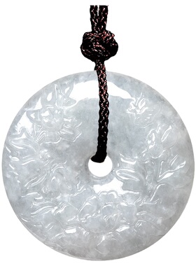 缅甸冰种翡翠平安扣礼物饰品吊坠