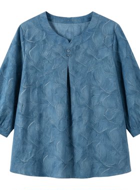 300斤胖妈妈T恤套装遮肚子宽松