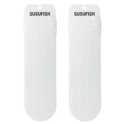 miu风蕾丝袜女夏薄款中筒堆堆袜