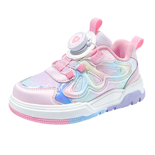 芭比童鞋女童运动鞋2025新款秋冬加绒二棉休闲鞋公主鞋儿童板鞋女