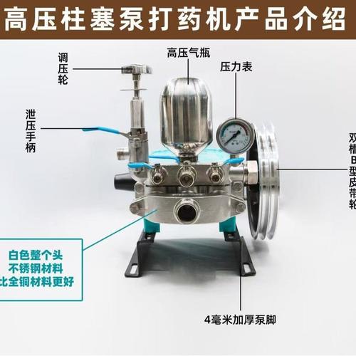 304#不锈钢高压柱塞泵26-120型泵头出口版耐腐蚀农用打药机泵新式