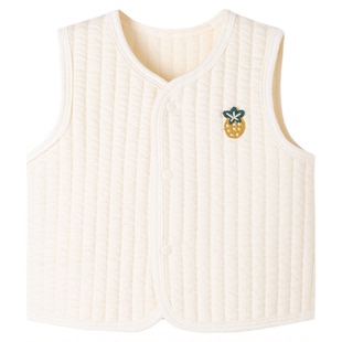 考拉蒂尔 婴儿夹棉小背心秋冬季宝宝保暖坎肩上衣儿童夹丝马甲