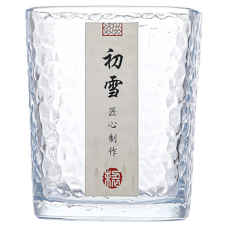 初雪杯日式ins风锤纹玻璃杯酒杯