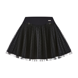 Spin转转裙爱心网球裙女羽毛球跑步裙裤网纱运动半身短裙PomPeche