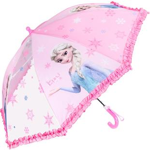 迪士尼儿童雨伞女孩小学生幼儿园宝宝上学冰雪爱莎公主安全女童伞