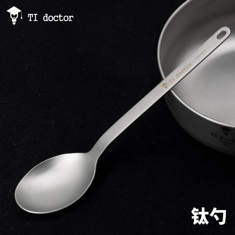 一件纯钛筷子勺子餐具钛钛叉子户外勺勺餐具野营沙拉野餐家用