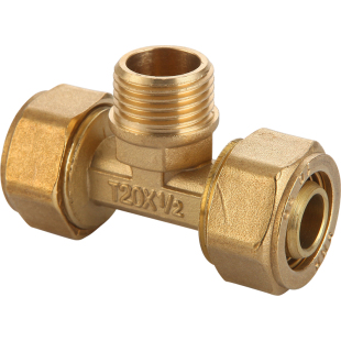 太阳能热水器1216铝塑管配件铜接头内牙外牙等径弯头直接三通管件