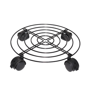 木桶木盆足浴泡脚桶移动万向轮木桶轮盘加厚铁艺移动花架托盘底座