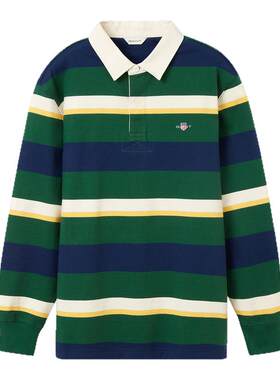 GANT/甘特男士纯棉条纹长袖T恤