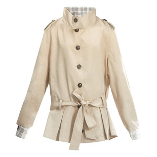 【现货】易碎商店·梧叶听秋 韩系收腰系带短款外套百搭风衣秋冬