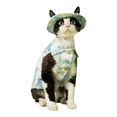 HOiiiPET爱心扎染牛仔德文衣服