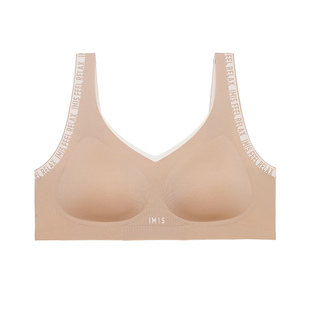 爱美丽夹心软支撑II代字母无托背心式内衣隐孔杯聚拢文胸IM17BUF2