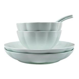 景德镇陶瓷餐具釉下彩碗盘子家用2026新款饭碗面碗高级感轻奢汤碗