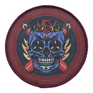 拾月战术 敢死队幸运骷髅士气章 墨西哥亡灵节风格军迷魔术贴