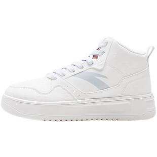 安踏轻松高帮板鞋女鞋2025冬季新款潮流百搭休闲鞋厚底增高运动鞋