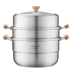 九阳304不锈钢蒸锅家用2026新款煮炖大容量小型燃气灶专用电磁炉