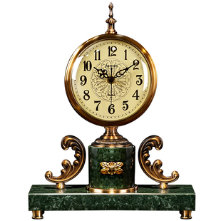 欧式复古台式座钟客厅2026轻奢高级摆钟家用美式时钟表摆件摆放式