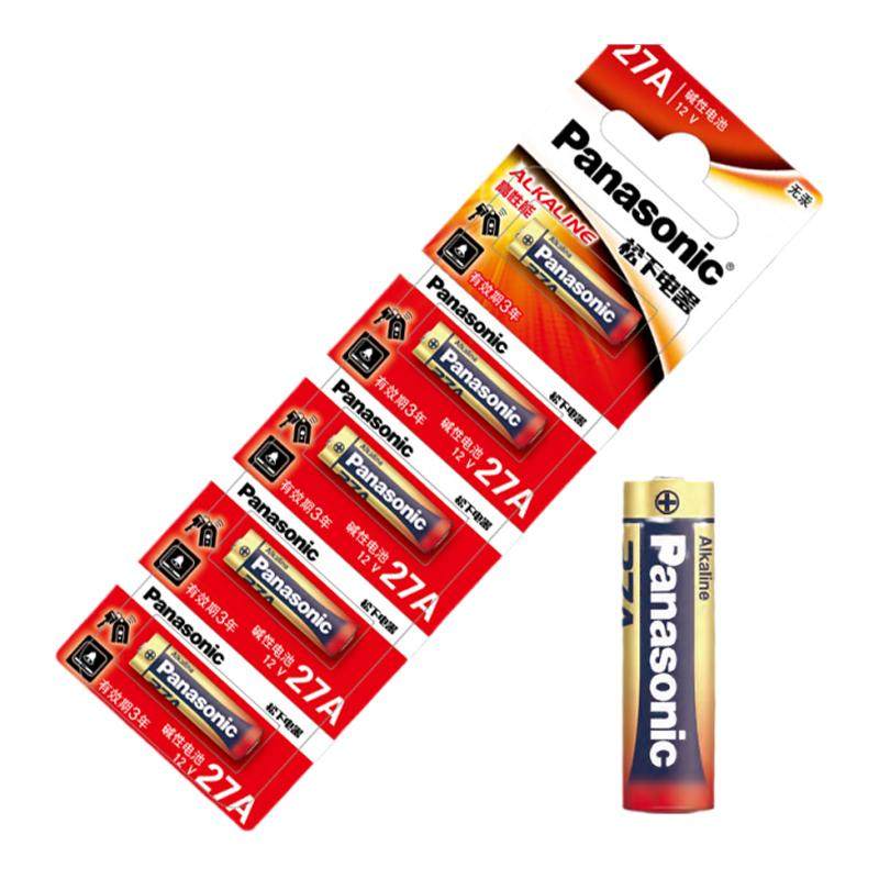松下27A 12v27a电池ALKALINE电动卷帘卷闸门车库升降门23A12v门铃小号l828原装摩托汽车遥控器23安