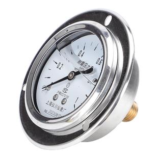 上海仪川仪表厂耐震压力表防抗震充油轴向带边安装YN-60/100/Z/ZT