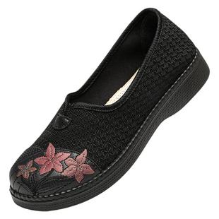 老北京布鞋妈妈鞋奶奶单鞋中老年女鞋软底不累脚春秋福乐鞋老人鞋