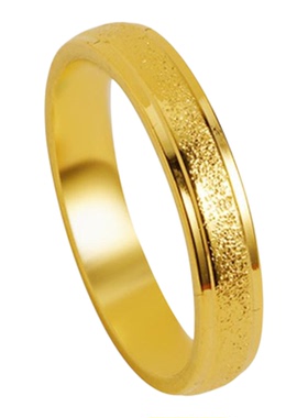 越南沙金情侣对戒满天星尾戒