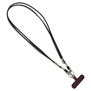 荔枝皮手机挂绳可调节高档皮绳加长款结实背带简约纯色高级皮质斜挎可背防盗绳女旅游防丢挂件包相机男垫片壳