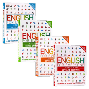 DK人人学英语level1-4课本4册 English for Everyone course book 教材书带音频入门初中高级 英文原版自学教材雅思托福用书
