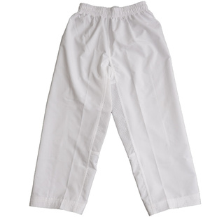 黑色白色跆拳道裤字立体裁剪拼接透气网长裤送印字国家队同款面料