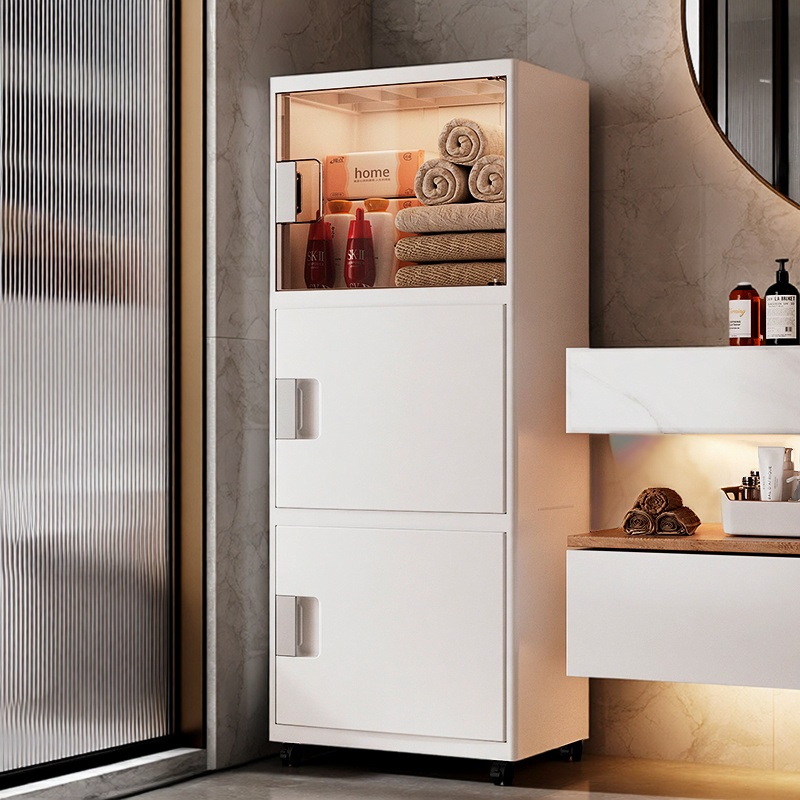 浴室收纳柜卫生间厕所落地式防水大容量夹缝隙储物柜洗手间置物架