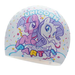 洲克儿童硅胶游泳帽美人鱼防水护耳不勒头zoke女童训练泳帽泳衣