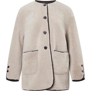 商场同款 宝姿PORTSPURE女装2025秋冬新品奢华皮毛一体大衣外套