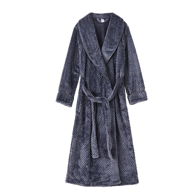 冬季情侣男士浴袍加绒加厚